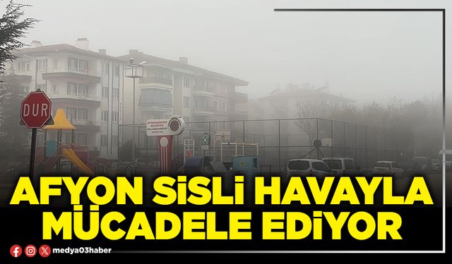 Afyon sisli havayla mücadele ediyor