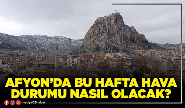 Afyon’da bu hafta hava durumu nasıl olacak?