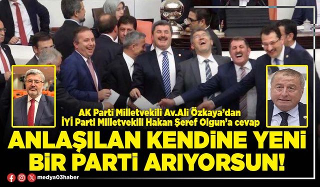 Anlaşılan kendine yeni bir parti arıyorsun!