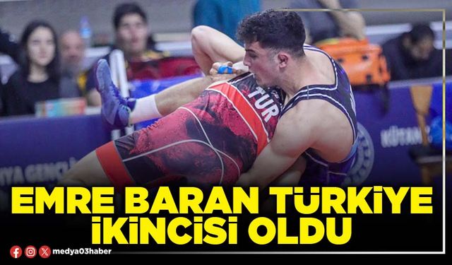 Emre Baran Türkiye ikincisi oldu