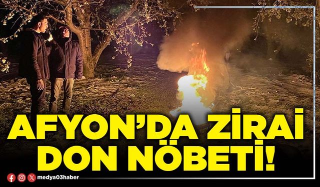 Afyon’da zirai don nöbeti!