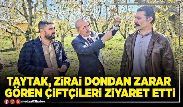 Taytak, zirai dondan zarar gören çiftçileri ziyaret etti