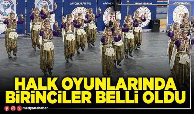 Halk oyunlarında birinciler belli oldu