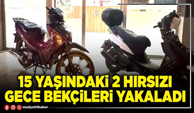 15 yaşındaki 2 hırsızı gece bekçileri yakaladı