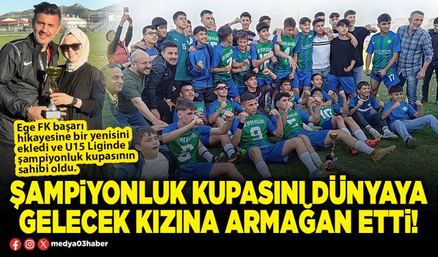 Şampiyonluk kupasını dünyaya gelecek kızına armağan etti!