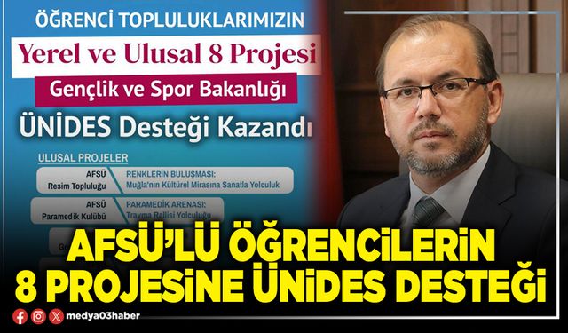 AFSÜ’lü öğrencilerin 8 projesine ÜNİDES desteği