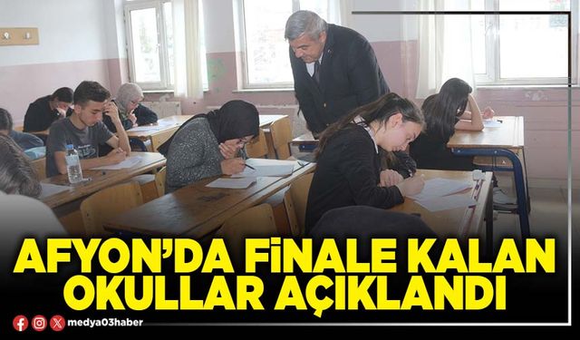 Afyon’da finale kalan okullar açıklandı