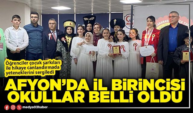 Afyon’da İl Birincisi Okullar belli oldu