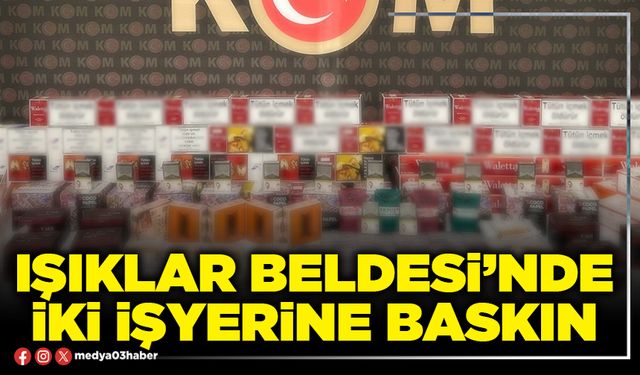 Işıklar Beldesi’nde iki işyerine baskın