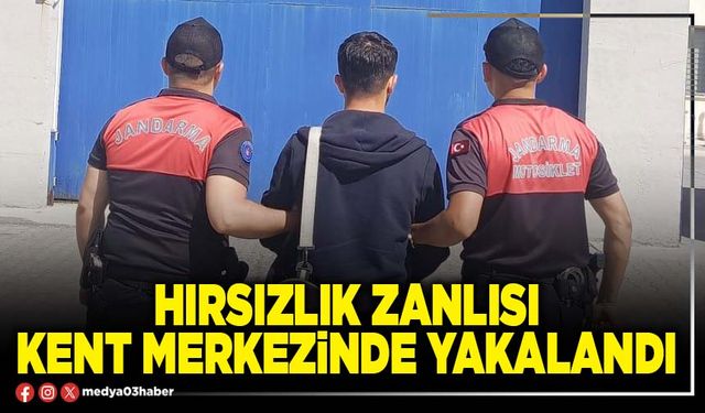 Hırsızlık zanlısı kent merkezinde yakalandı