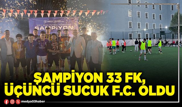 Şampiyon 33 FK, üçüncü Sucuk F.C. oldu