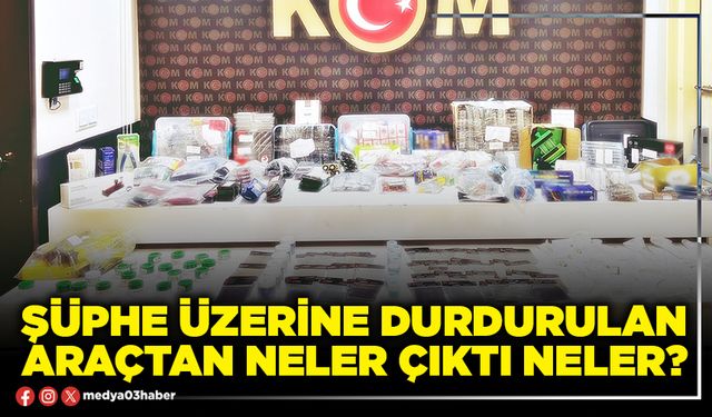 Şüphe üzerine durdurulan araçtan neler çıktı neler?