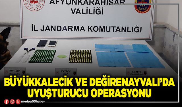 Büyükkalecik ve Değirenayvalı’da uyuşturucu operasyonu