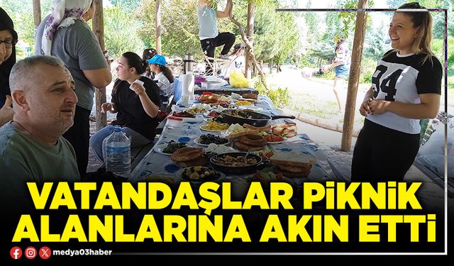 Vatandaşlar piknik alanlarına akın etti