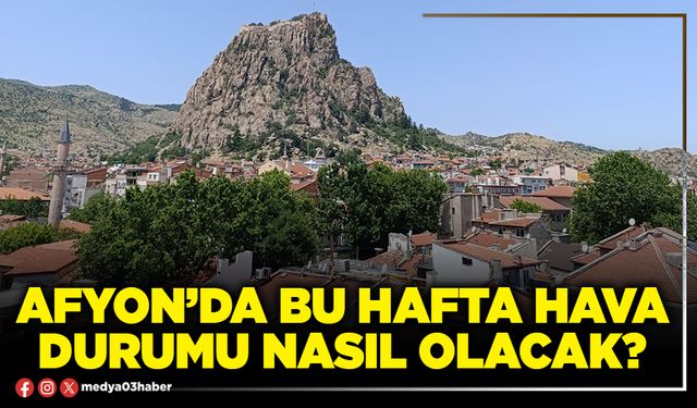 Afyon’da bu hafta hava durumu nasıl olacak?