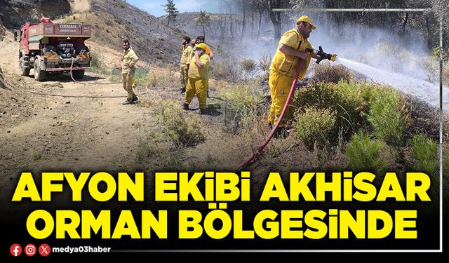 Afyon ekibi Akhisar orman bölgesinde