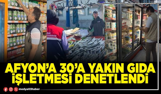 Afyon’a 30’a yakın gıda işletmesi denetlendi