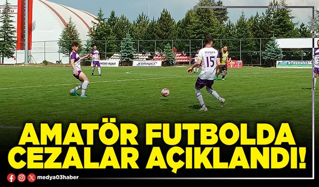 Amatör futbolda cezalar açıklandı!