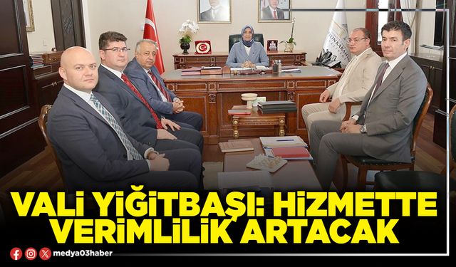 Vali Yiğitbaşı: Hizmette verimlilik artacak