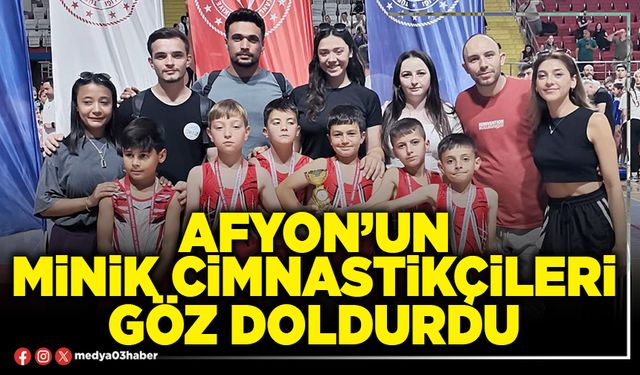 Afyon’un minik cimnastikçileri göz doldurdu