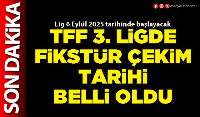 TFF 3. ligde fikstür çekim tarihi belli oldu