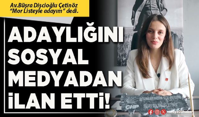 Adaylığını sosyal medyadan ilan etti!