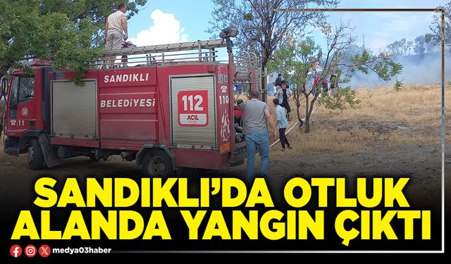 Sandıklı’da otluk alanda yangın çıktı
