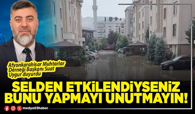 Selden etkilendiyseniz bunu yapmayı unutmayın!