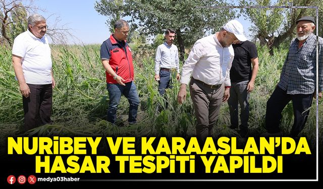 Nuribey ve Karaaslan’da hasar tespiti yapıldı
