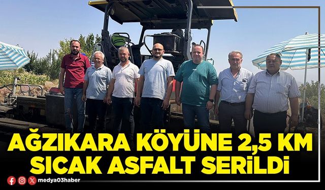 Ağzıkara Köyüne 2,5 Km sıcak asfalt serildi