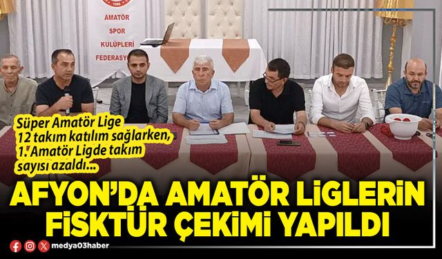 Afyon’da amatör liglerin fisktür çekimi yapıldı