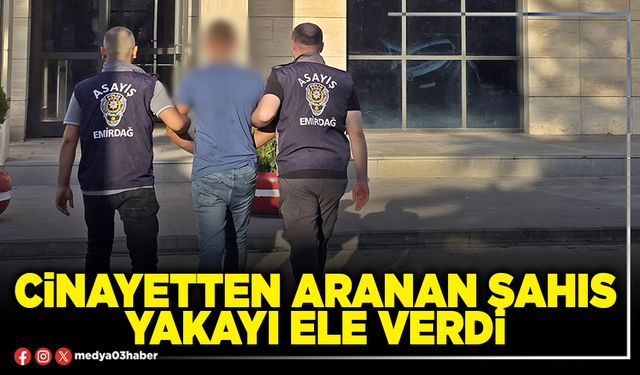 Cinayetten aranan şahıs yakayı ele verdi