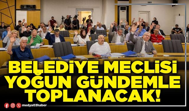 Belediye Meclisi yoğun gündemle toplanacak!