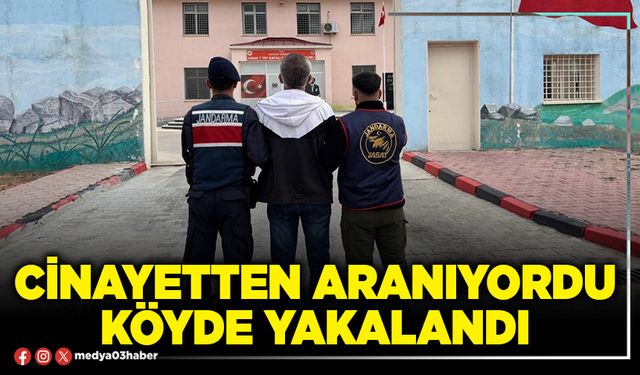 Cinayetten aranıyordu köyde yakalandı