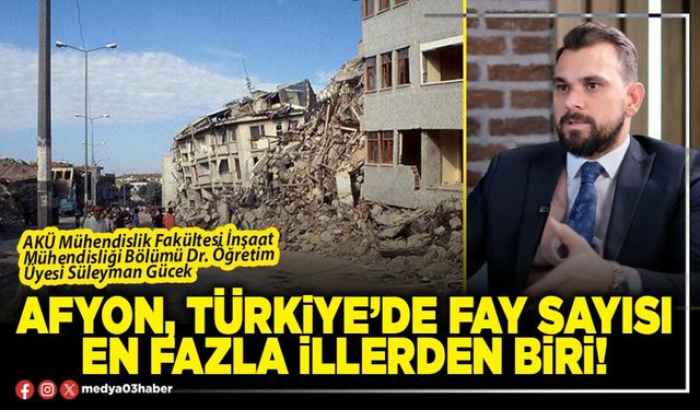 Afyon, Türkiye’de fay sayısı en fazla İllerden biri!