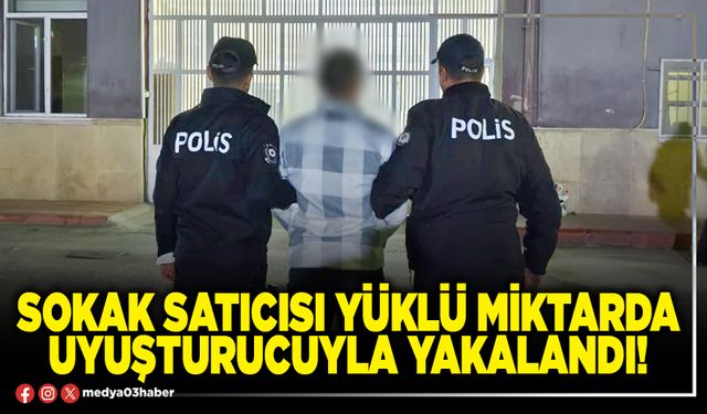 Sokak satıcısı yüklü miktarda uyuşturucuyla yakalandı!