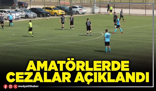 Amatörlerde cezalar açıklandı