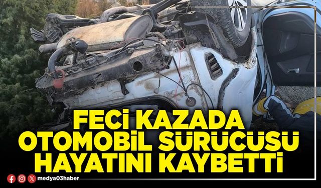 Feci kazada otomobil sürücüsü hayatını kaybetti