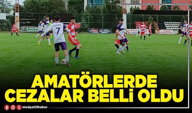 Amatörlerde cezalar belli oldu