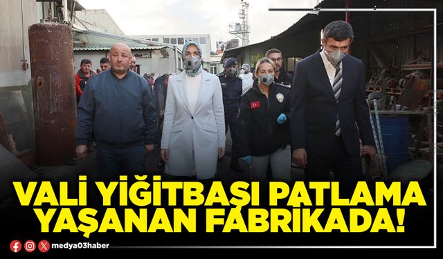 Vali Yiğitbaşı patlama yaşanan fabrikada!