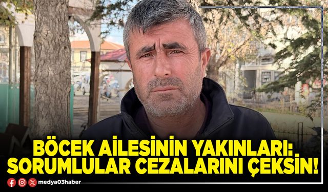 Böcek ailesinin yakınları: Sorumlular cezalarını çeksin!