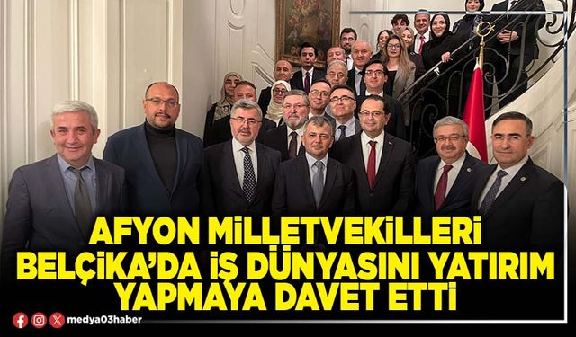 Afyon Milletvekilleri Belçika’da iş dünyasını yatırım yapmaya davet etti