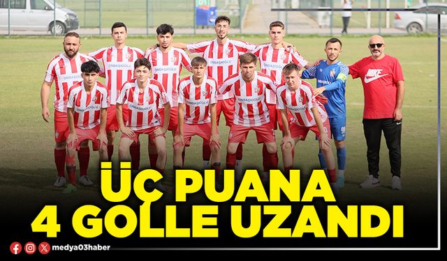 Üç puana 4 golle uzandı