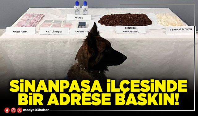Sinanpaşa ilçesinde bir adrese baskın!