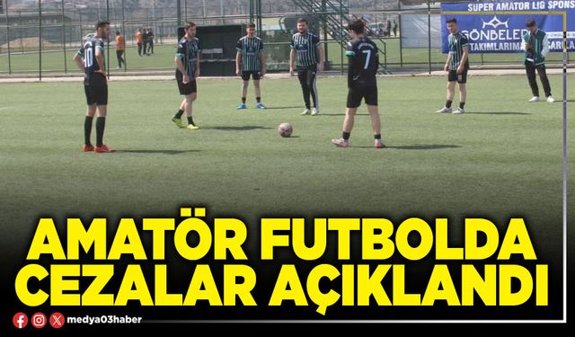 Amatör futbolda cezalar açıklandı