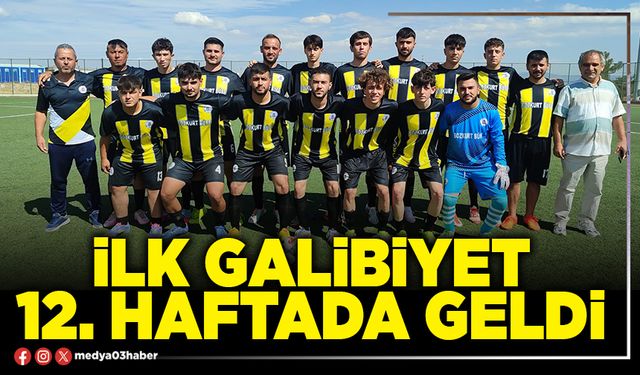 İlk galibiyet 12. haftada geldi