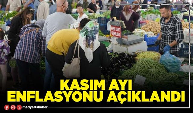 Kasım ayı enflasyonu açıklandı