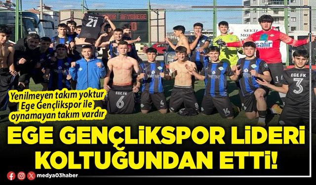 Ege Gençlikspor lideri koltuğundan etti!