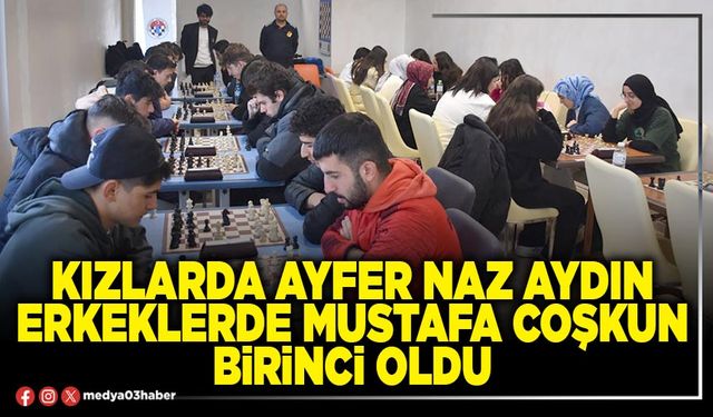 Kızlarda Ayfer Naz Aydın erkeklerde Mustafa Coşkun birinci oldu
