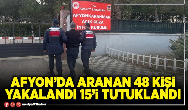 Afyon’da aranan 48 kişi yakalandı 15’i tutuklandı